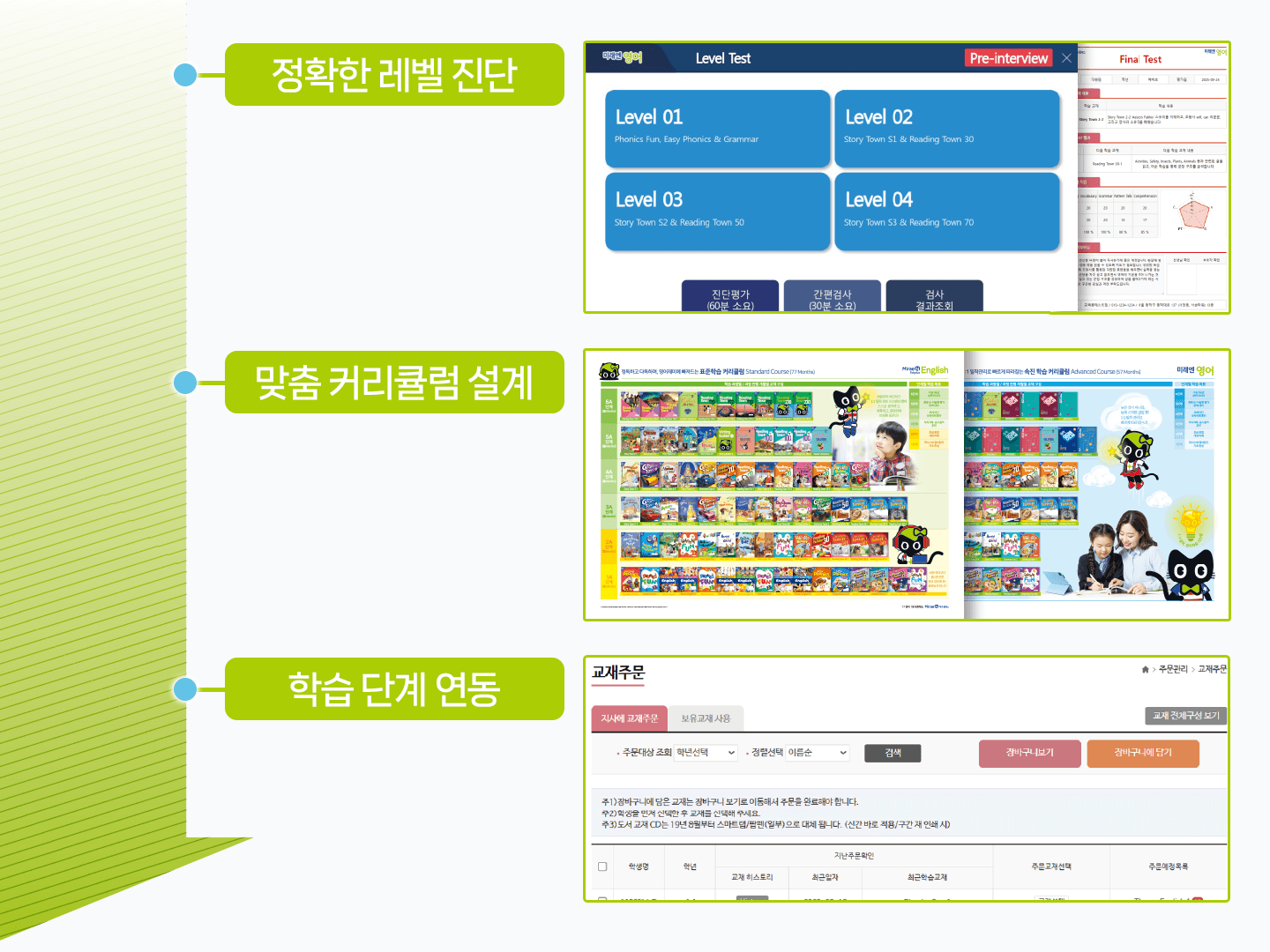 정확한 레벨 진단 및 맞춤 커리큘럼 설계